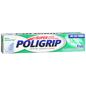 Super Poligrip Free Denture Adhesive Cream - 2.4 oz